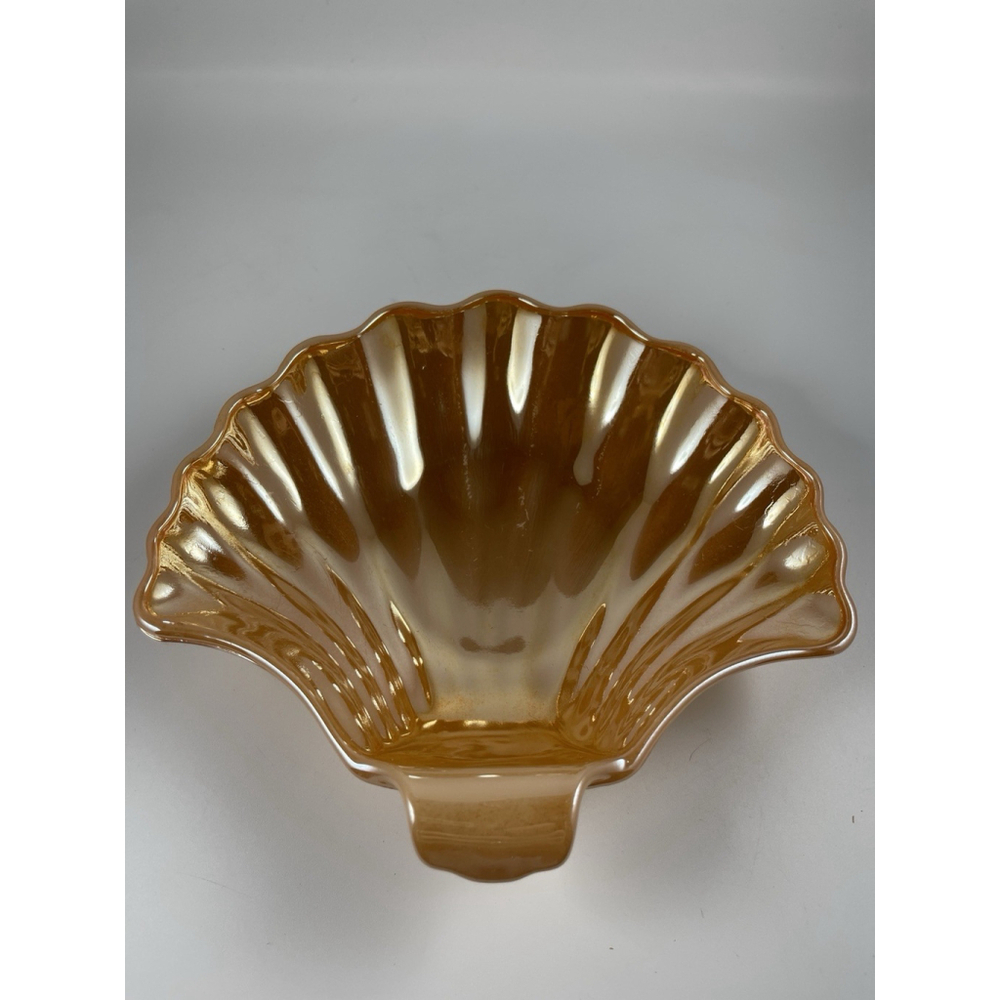 Vintage Fire King Peach Lustre Shell Pattern Mint/Candy/Nut Dish Anchor Hocking